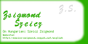 zsigmond szeicz business card